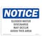 Signmission OSHA, Sudden Water Discharge May Occur Avoid This Area, 10in X 7in Rigid Plastic, NS-P-710-L-18503 OS-NS-P-710-L-18503 - alternate 1